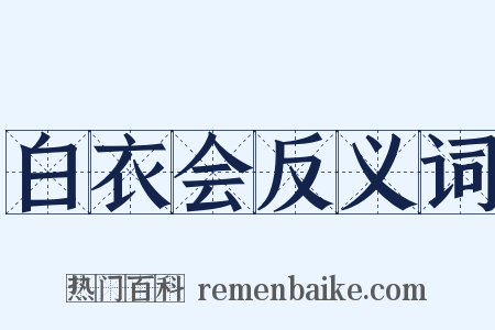 白衣会反义词是什么意思的图片
